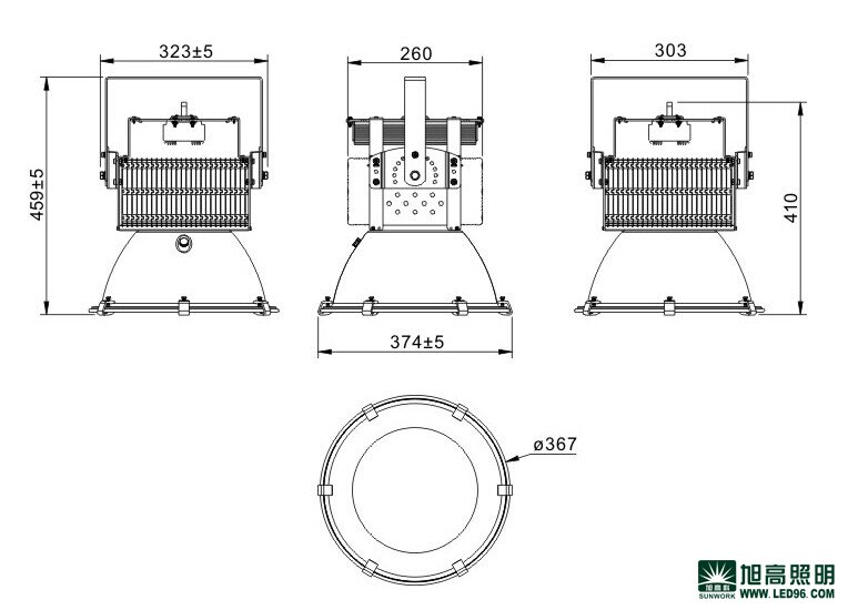 高檔高端SWK205-100w高效LED工礦燈，LED工廠(chǎng)燈廠(chǎng)家直銷(xiāo)，LED節(jié)能燈體育場(chǎng)館